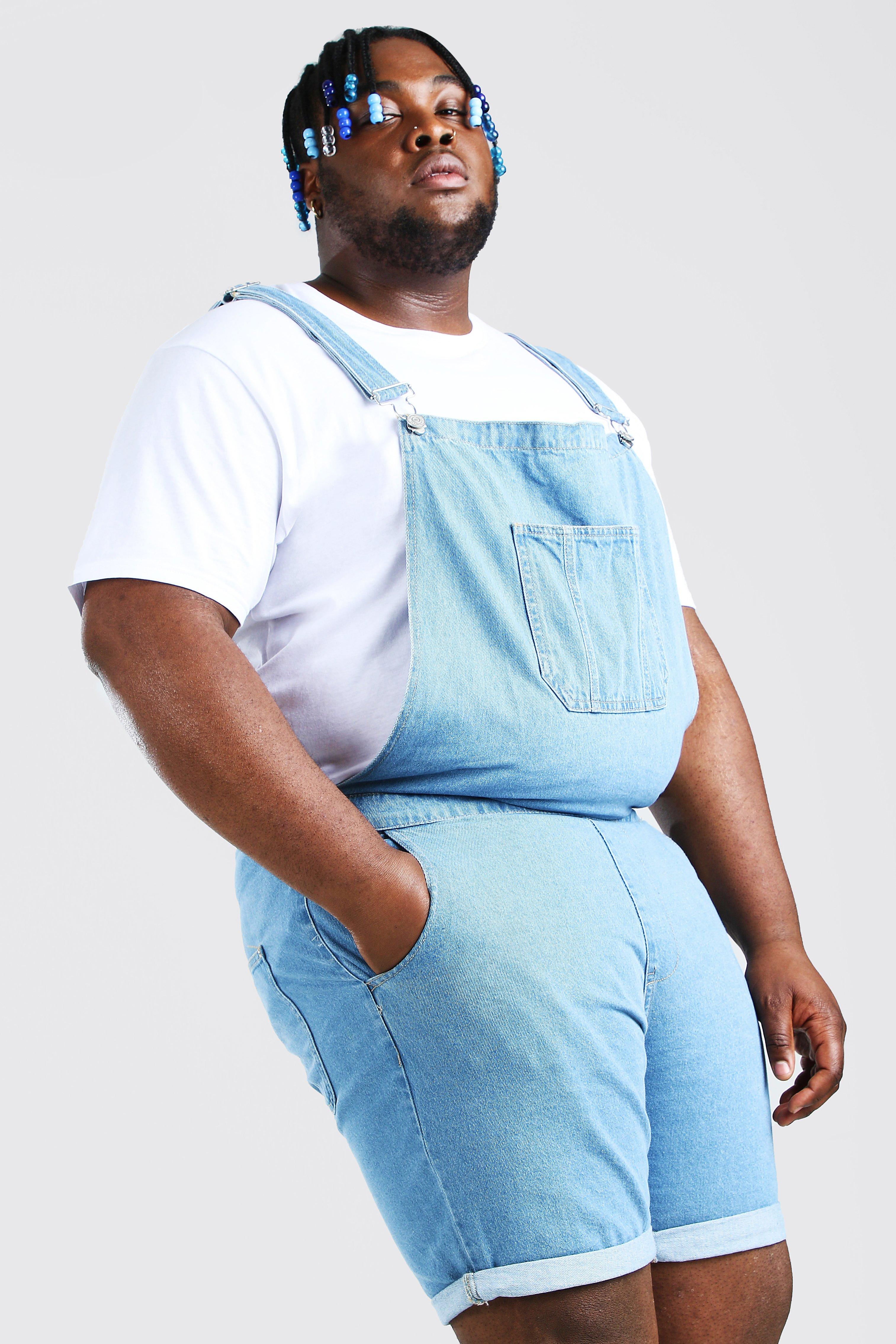 Plus size clearance jean short overalls